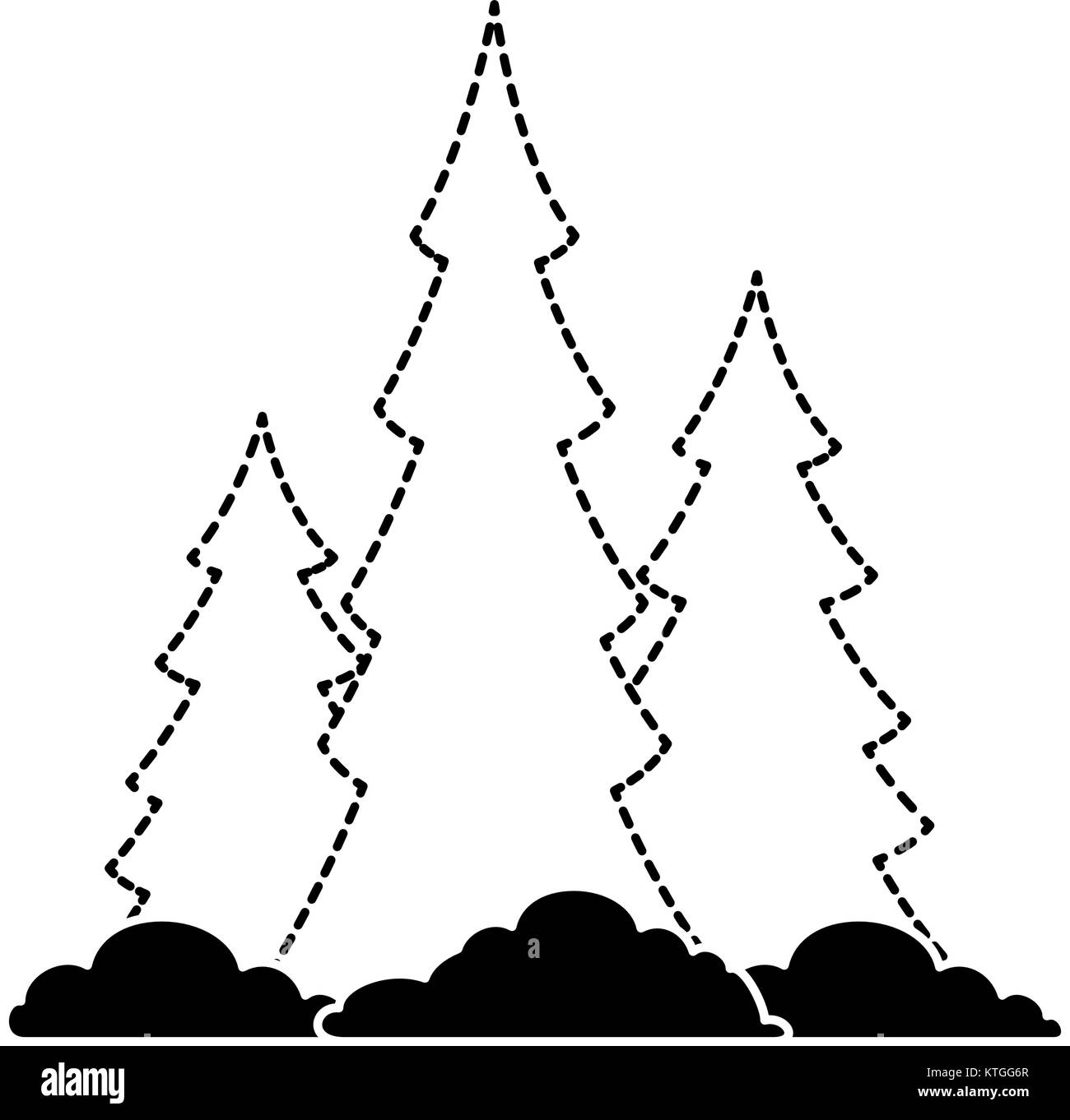pine forest scene icon vector illustration design Stock Vector Image ...