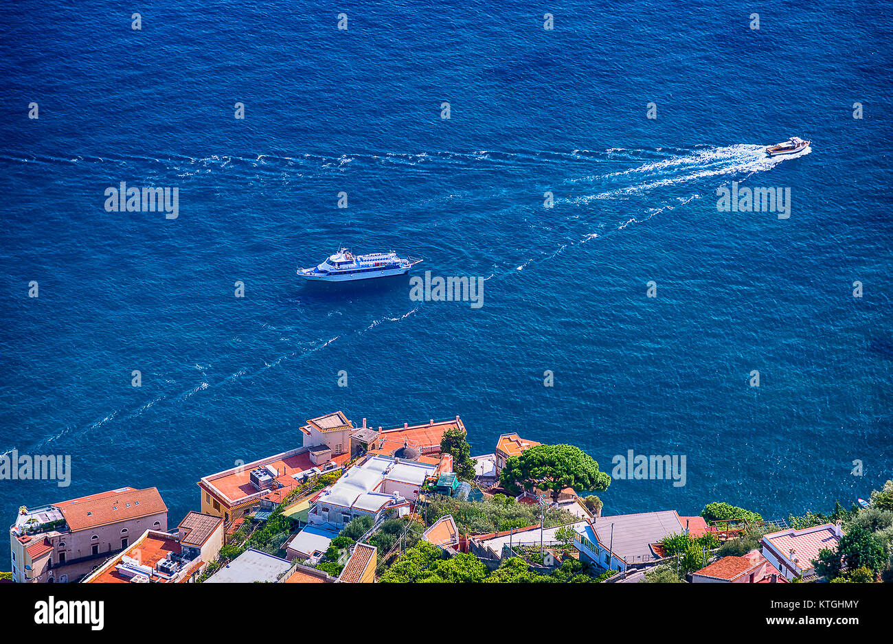 Scenic view of Amalfi coast from a height Stock Photo