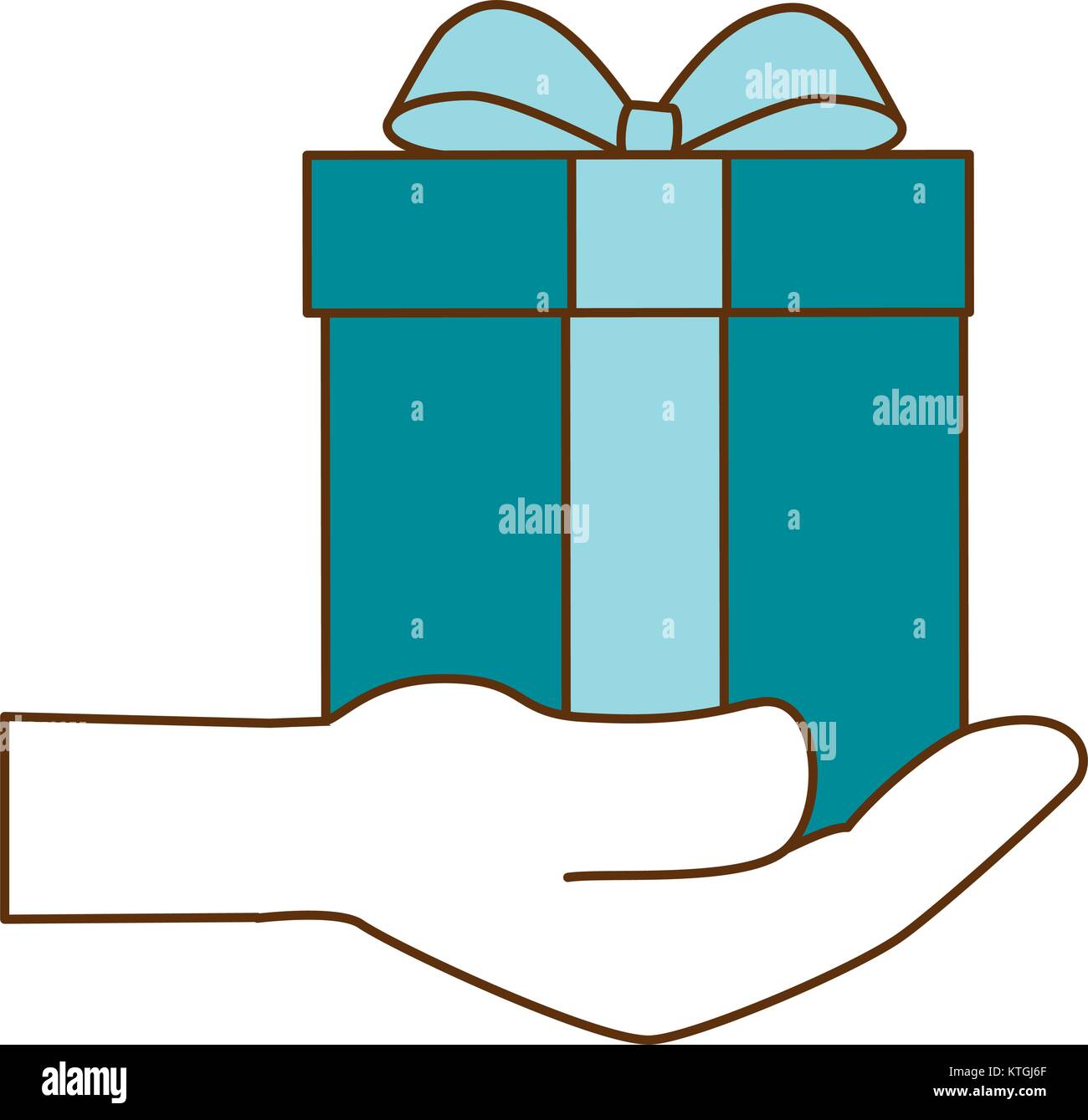 hand with gift box present icon vector illustration design Stock Vector ...