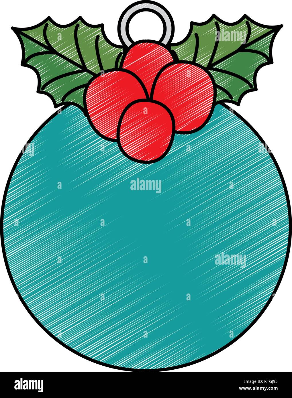 christmas ball hanging icon vector illustration design Stock Vector ...