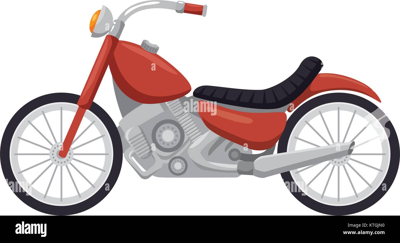 classic motorcycle vehicle icon Stock Vector