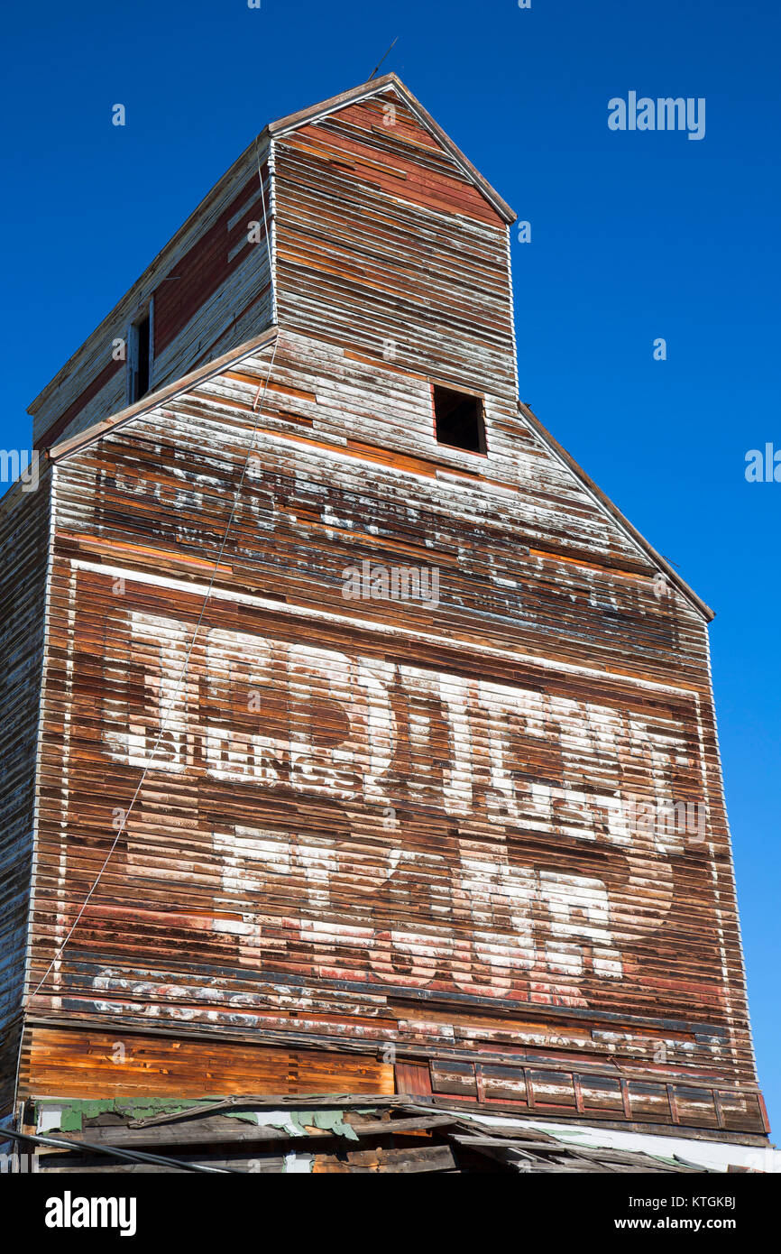 Grain elevator, Reed Point, Stillwater County, Montana Stock Photo Alamy