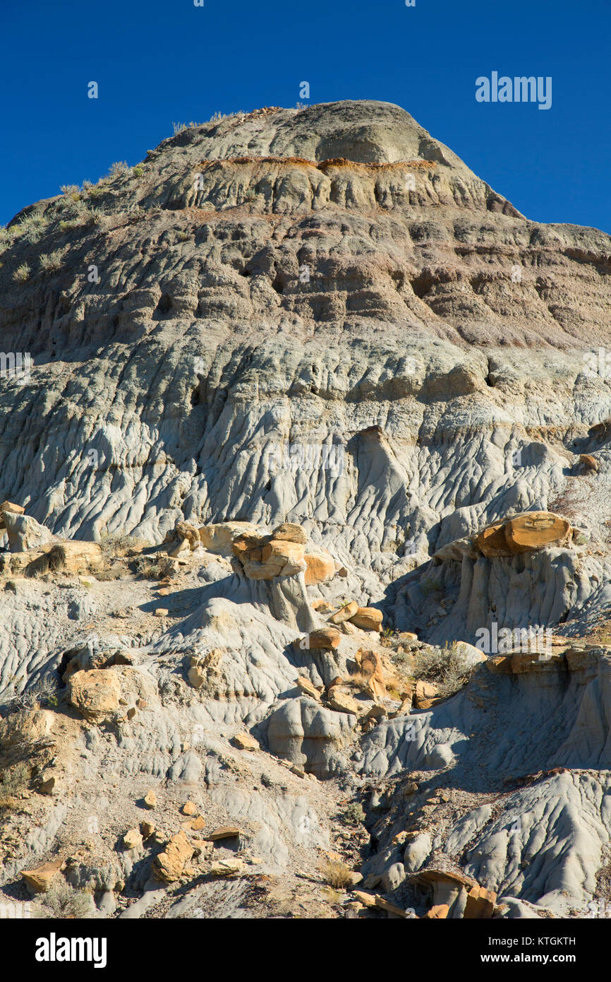 Badlands along Hadrosaur Trail, Makoshika State Park, Montana Stock