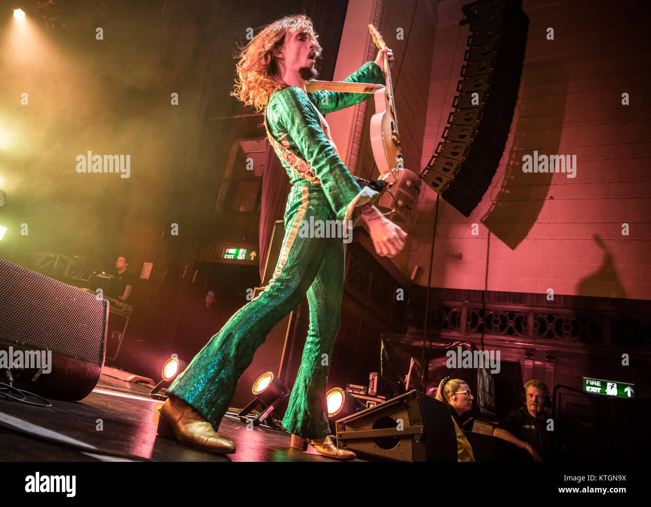 The Darkness performing live on stage at the O2 Guildhall Southampton in Southampton, Hampshire.  Featuring: The Darkness, Justin Hawkins Where: Southampton, Hampshire, United Kingdom When: 23 Nov 2017 Credit: WENN.com Stock Photo