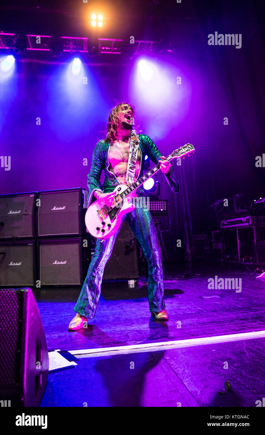 The Darkness performing live on stage at the O2 Guildhall Southampton in Southampton, Hampshire.  Featuring: The Darkness, Justin Hawkins Where: Southampton, Hampshire, United Kingdom When: 23 Nov 2017 Credit: WENN.com Stock Photo