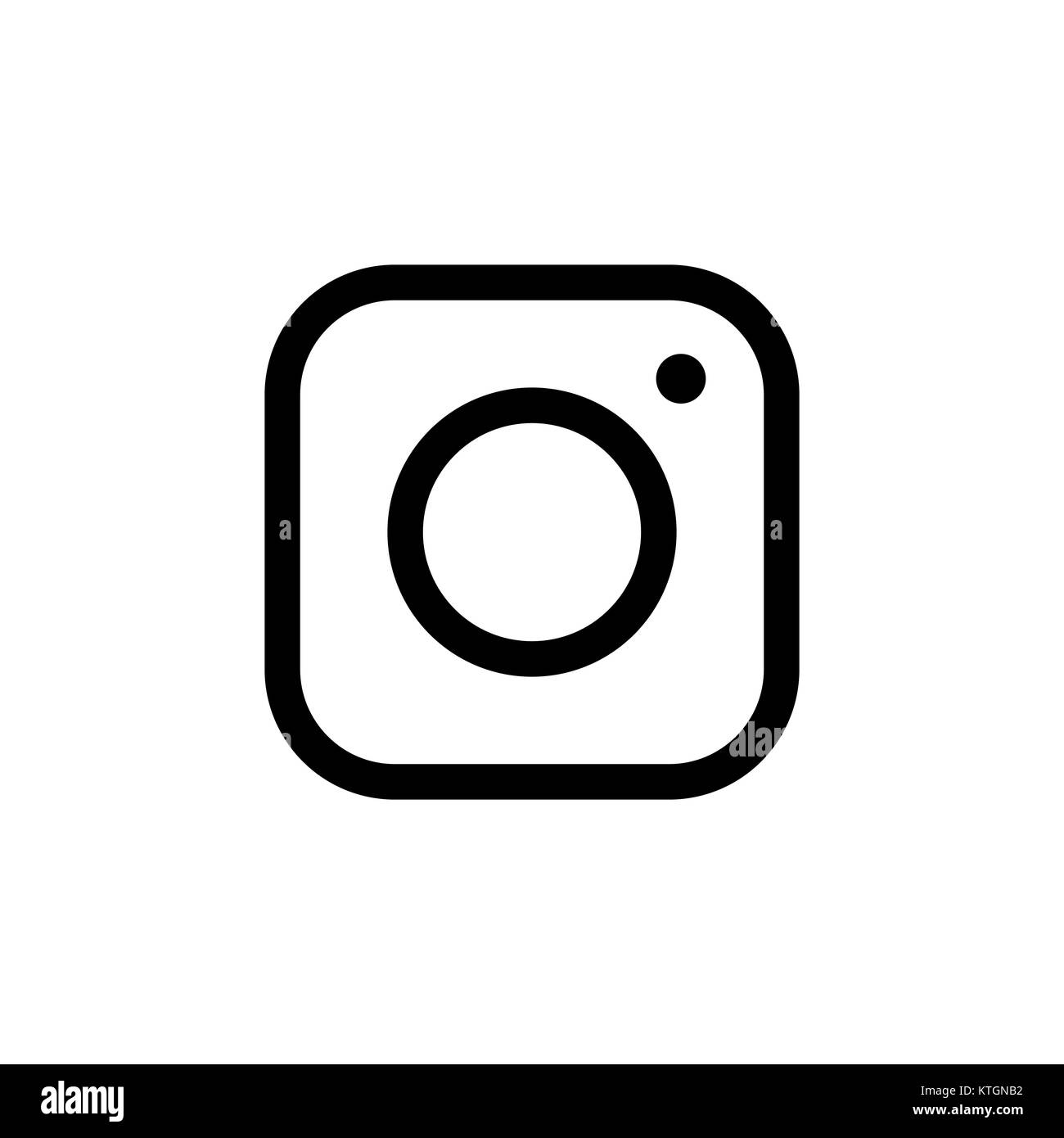Instagram logo Black and White Stock Photos & Images - Alamy