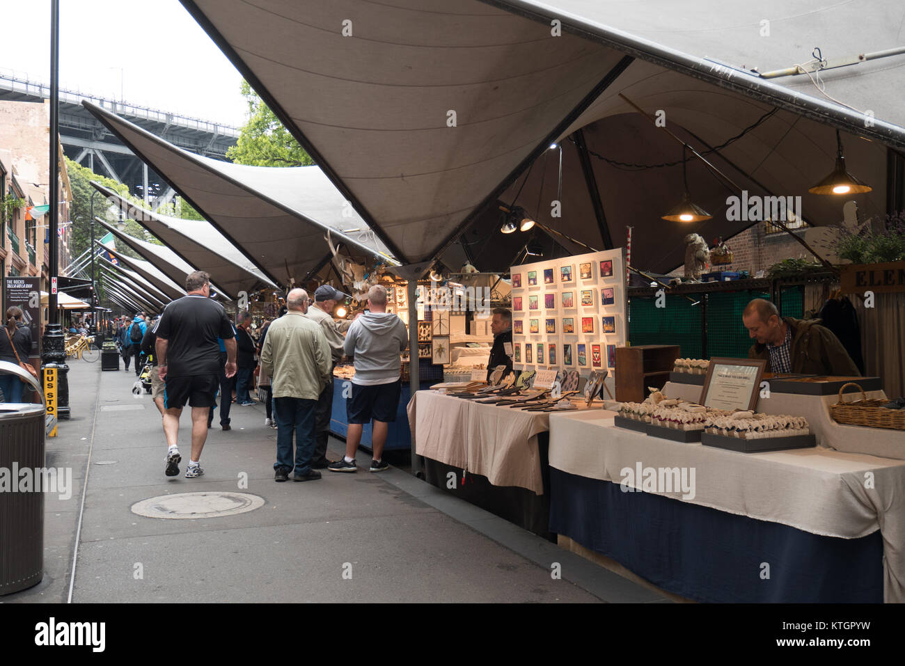 Sydney outdoor market Stock Photo