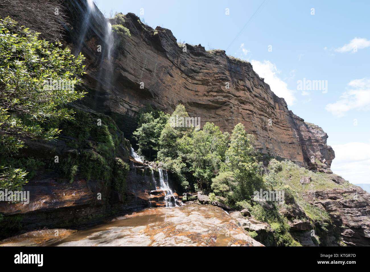 katoomba water fall in australia Stock Photo