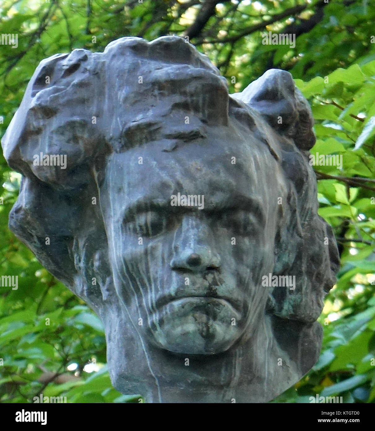 This sculpture by Antoine Bourdelle depicts the famous composer Ludwig ...