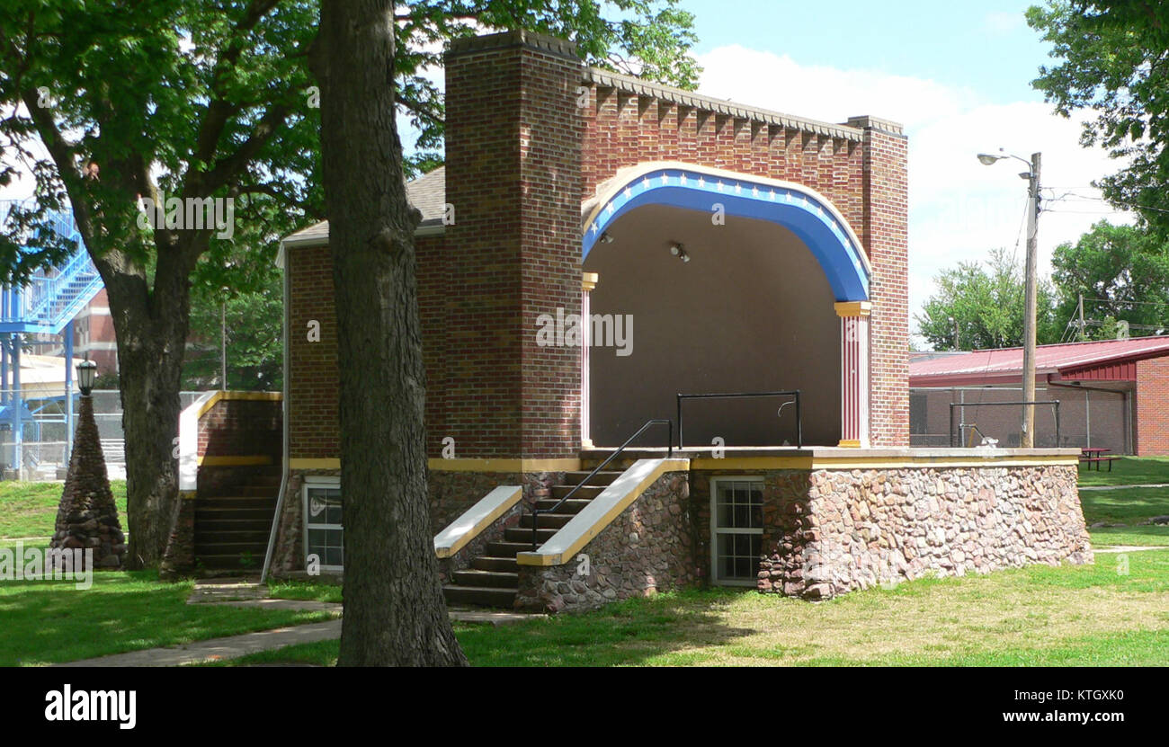 Auburn, NE Legion Park bandstand 6 Stock Photo Alamy