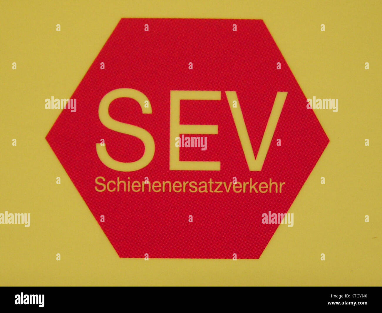 DB Schienenersatzverkehr rot Stock Photo