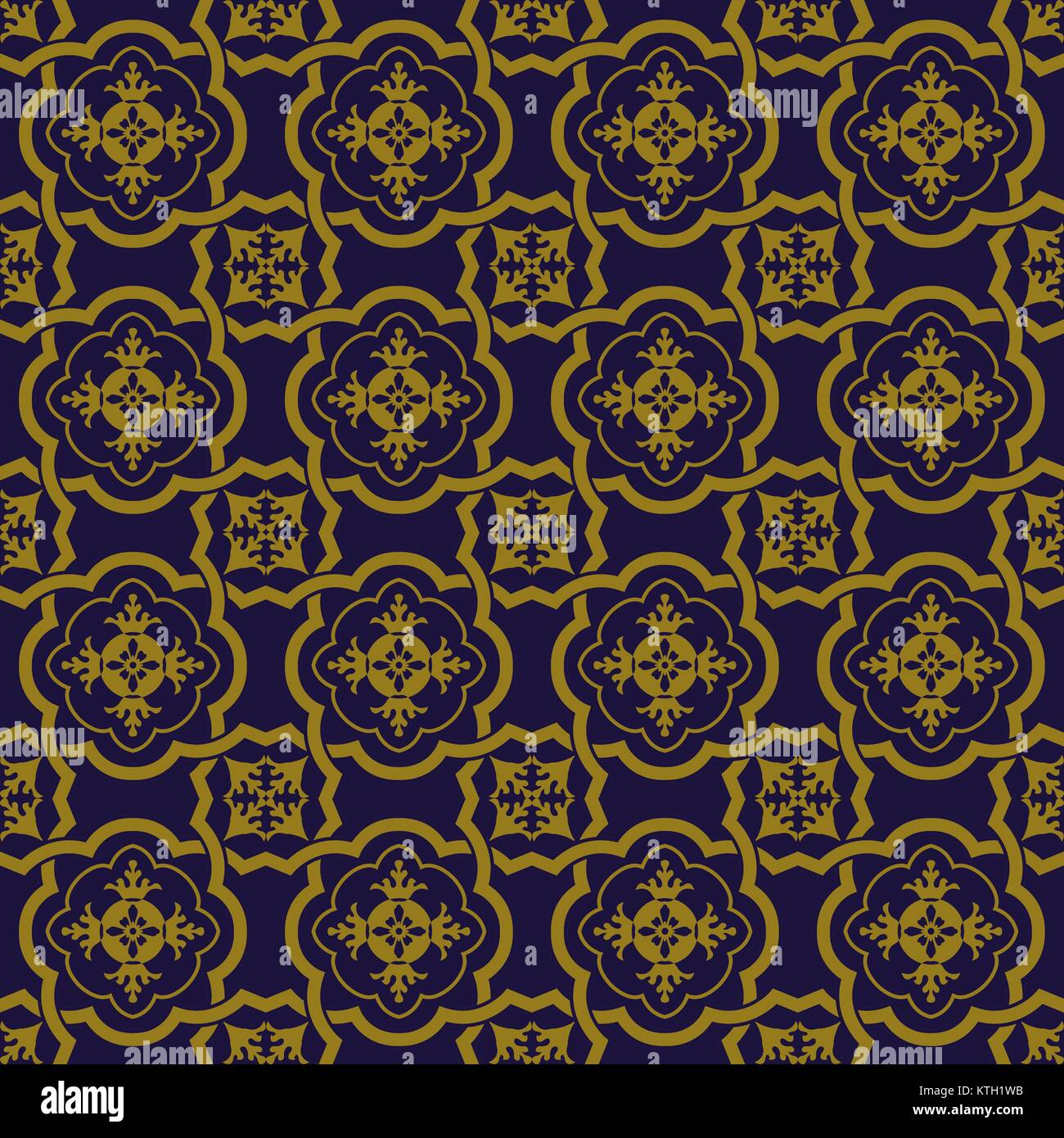 Antique seamless gold background curve cross flower kaleidoscope Stock ...