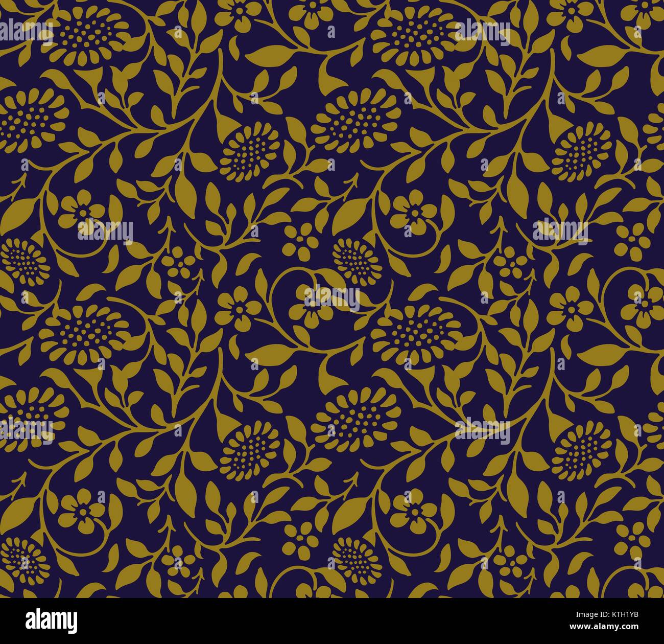 Antique seamless gold background spiral leaf sun flower Stock Vector ...