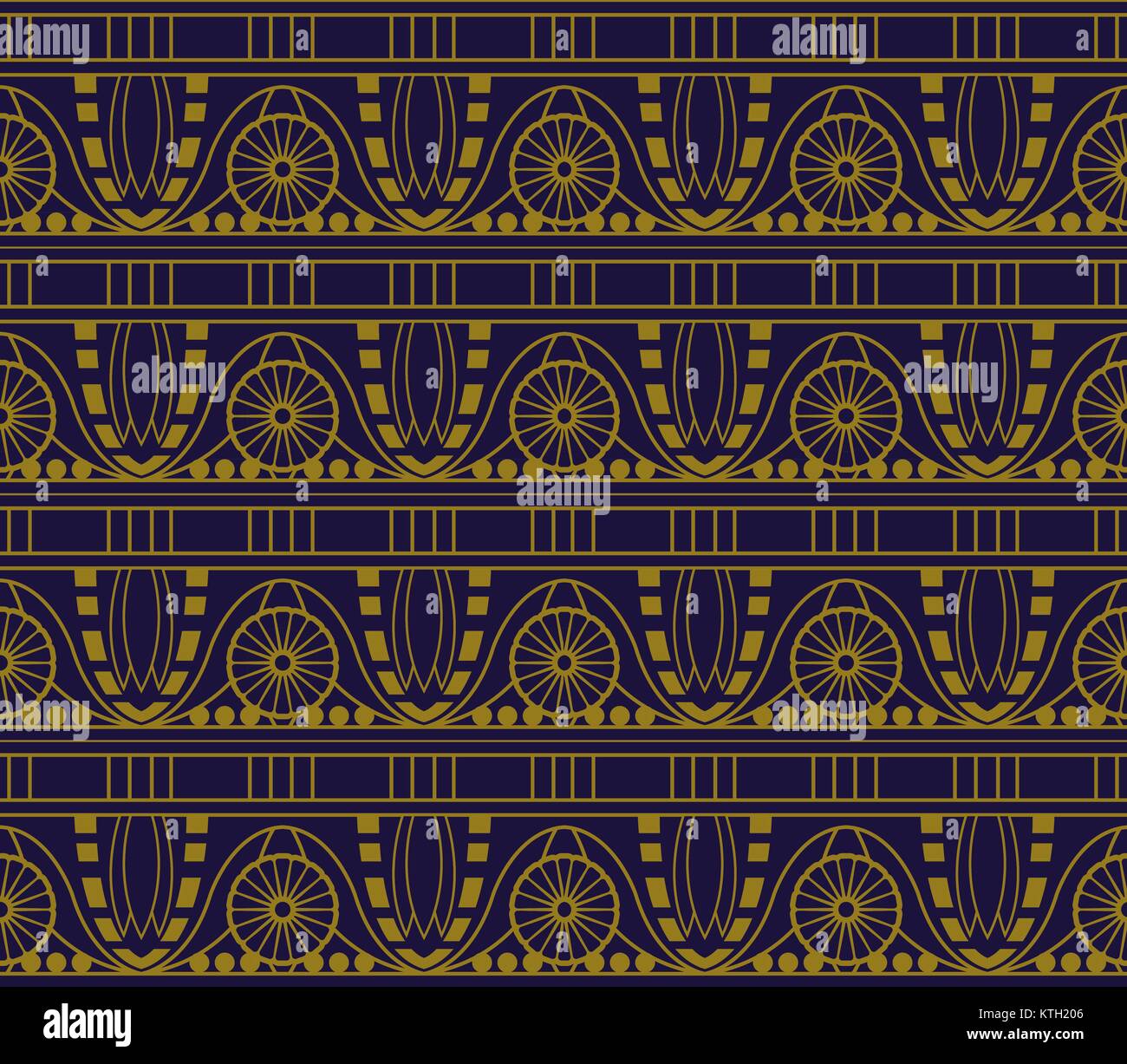 Antique seamless gold background round flower curve square Stock Vector ...