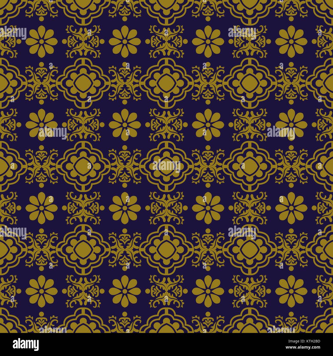 Antique seamless gold background elegant vintage round flower Stock ...