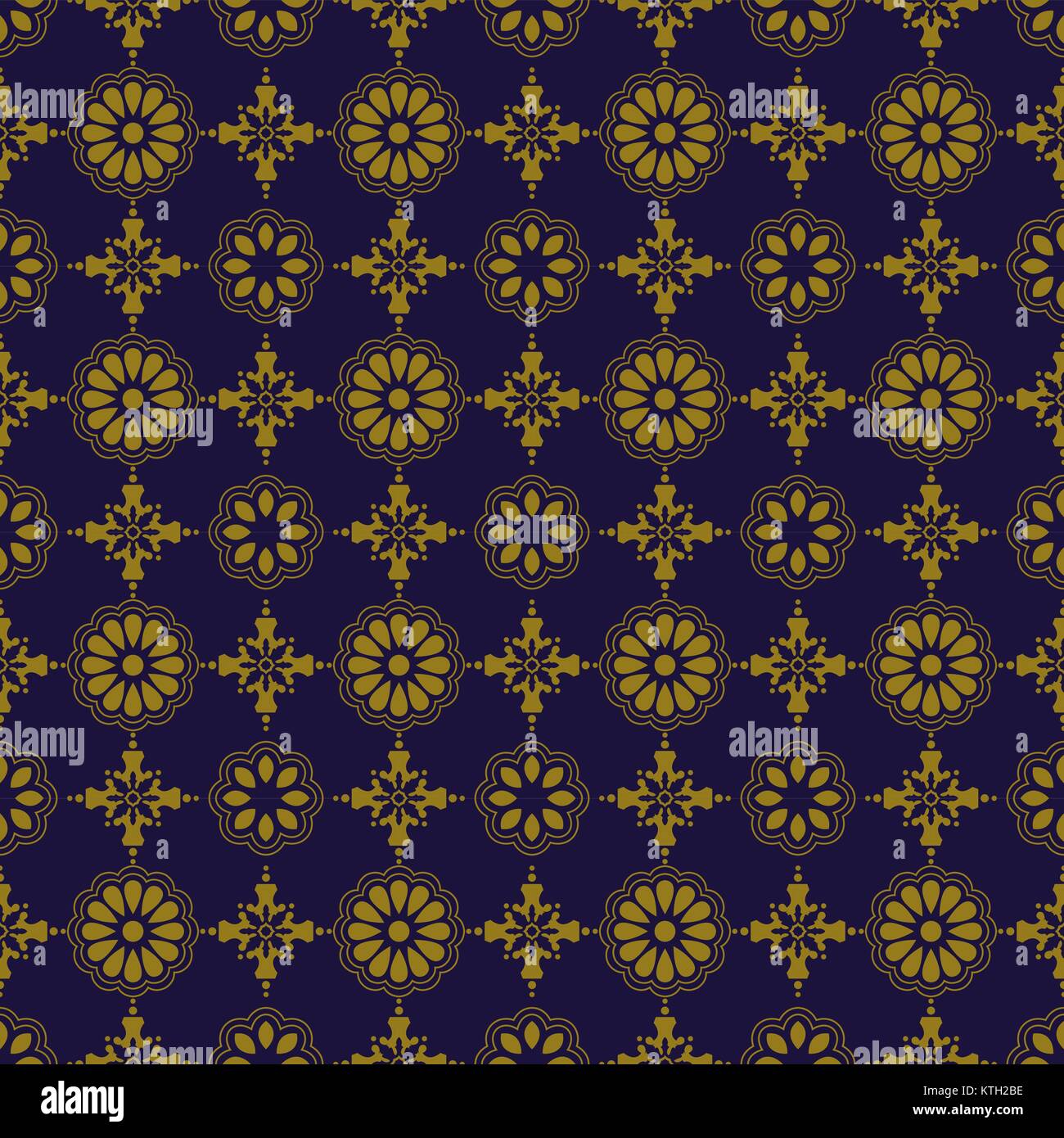 Antique seamless gold background round cross flower Stock Vector Image ...