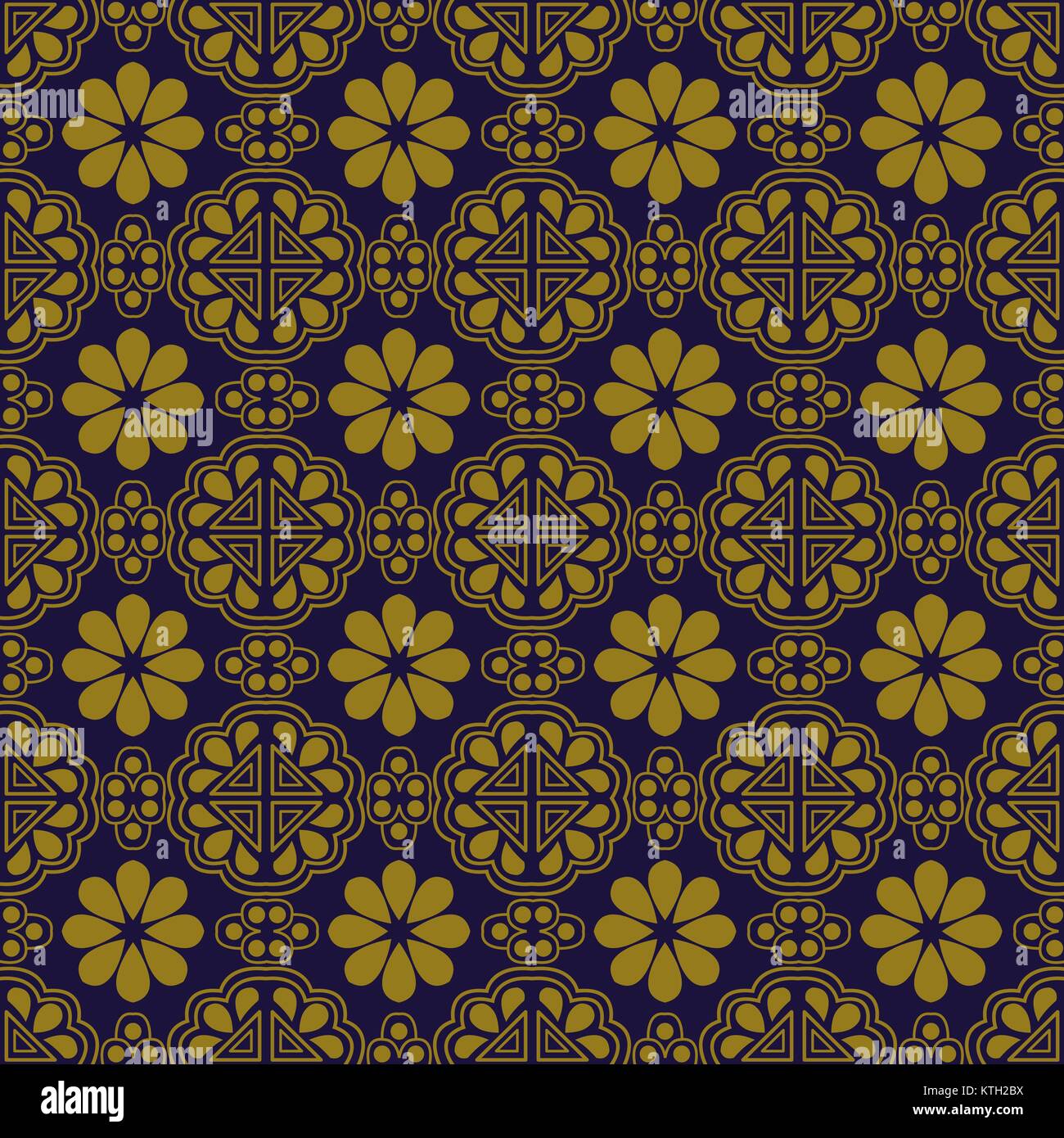 Antique seamless gold background oriental triangle geomtry flower Stock ...