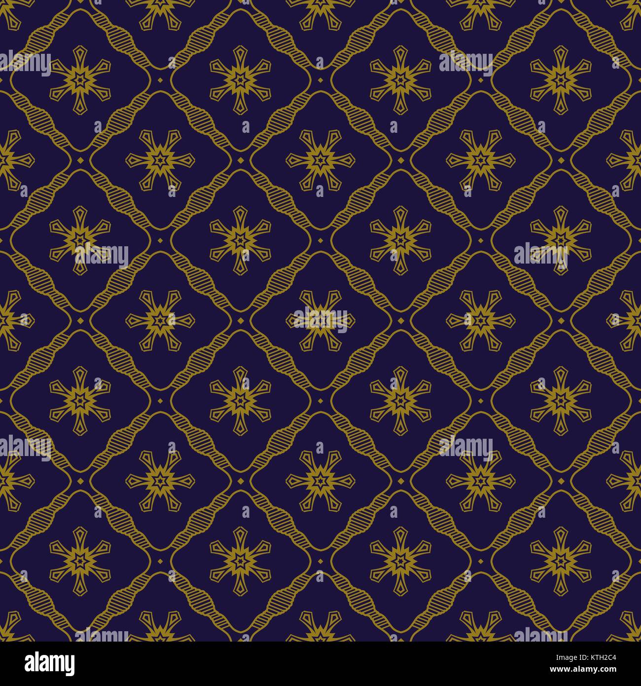 Antique seamless gold background cross line flower Stock Vector Image ...