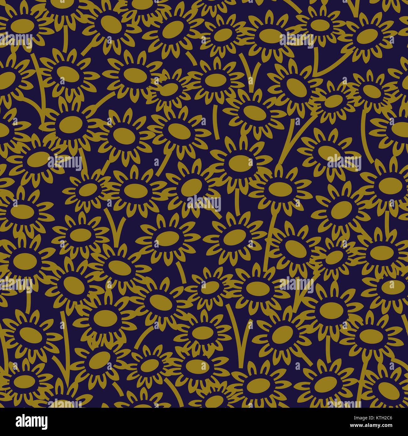 Antique seamless gold background garden daisy flower Stock Vector Image ...