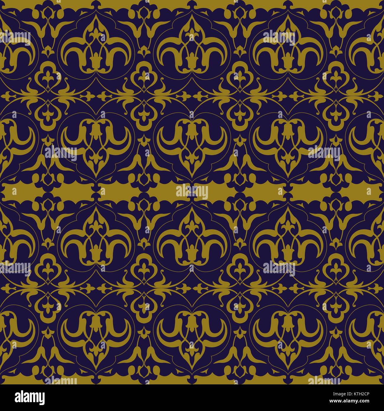 Antique seamless gold background curve spiral flower kaleidoscope Stock ...
