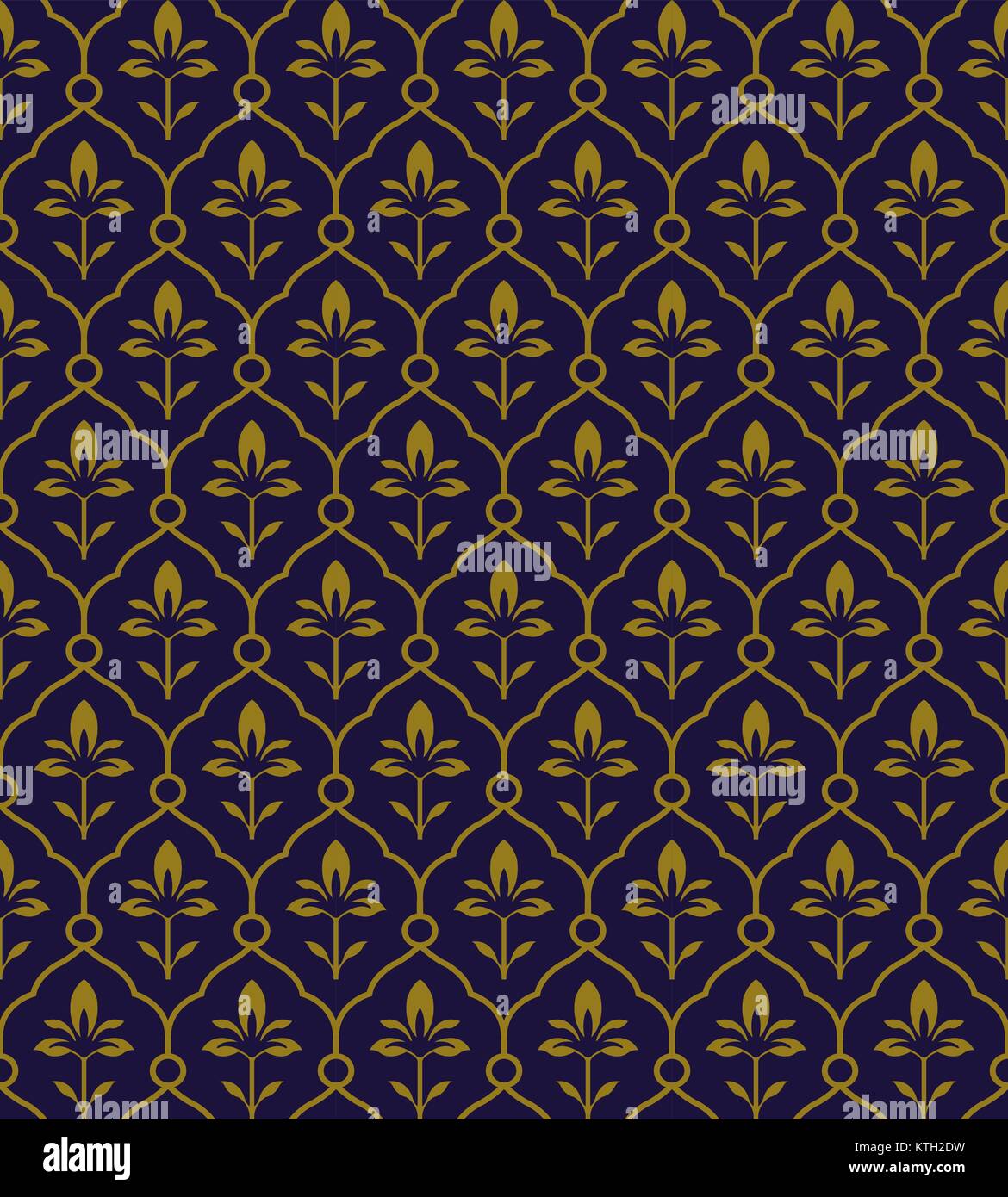 Antique seamless gold background curve round cross flower Stock Vector ...