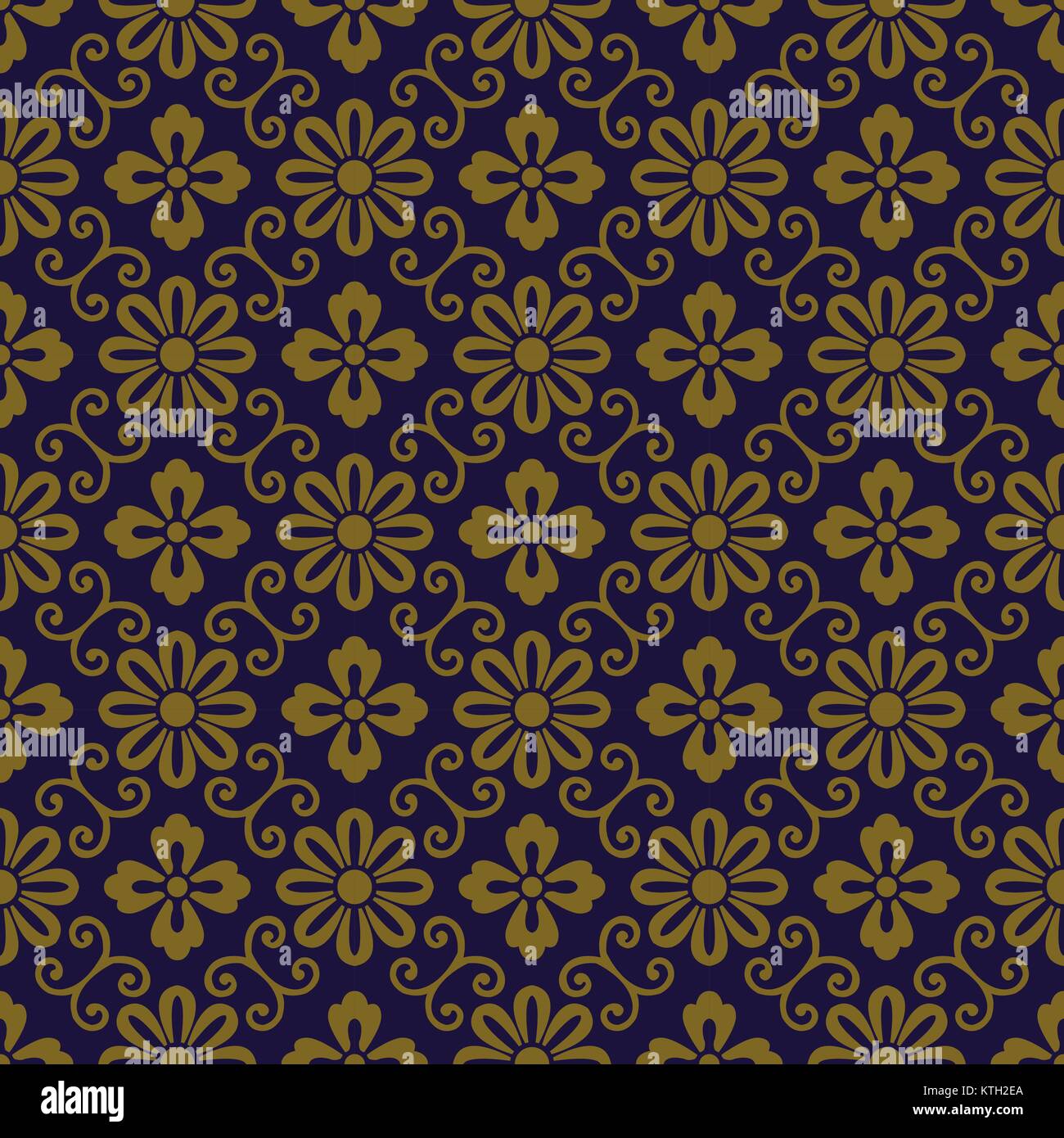 Antique seamless gold background spiral vine round flower Stock Vector ...