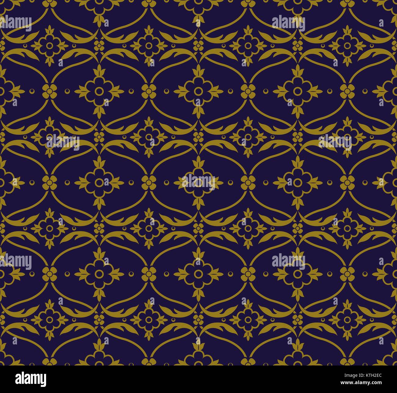 Antique seamless gold background curve cross leaf flower Stock Vector ...