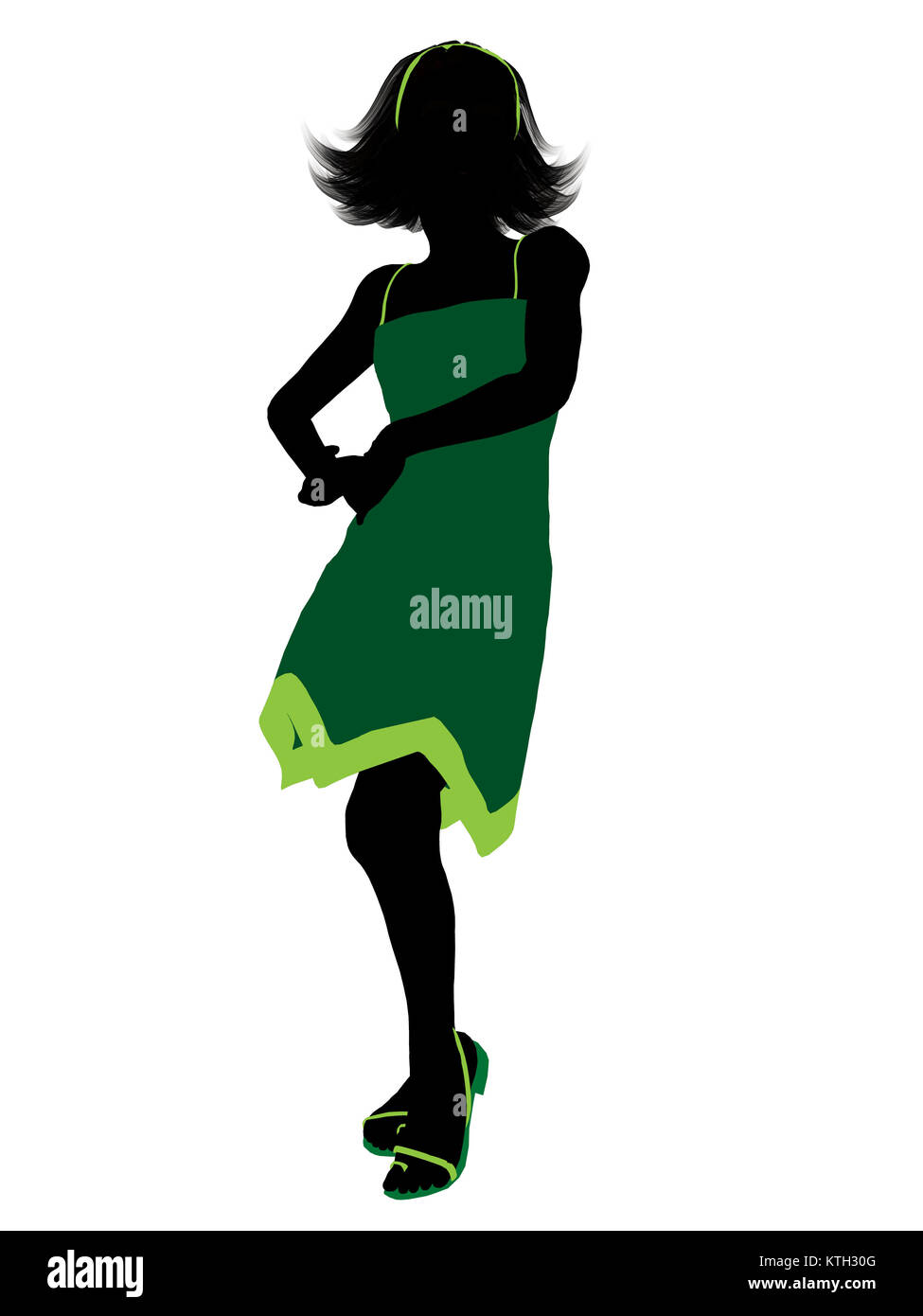 Teenager silhouette on a white background Stock Photo - Alamy