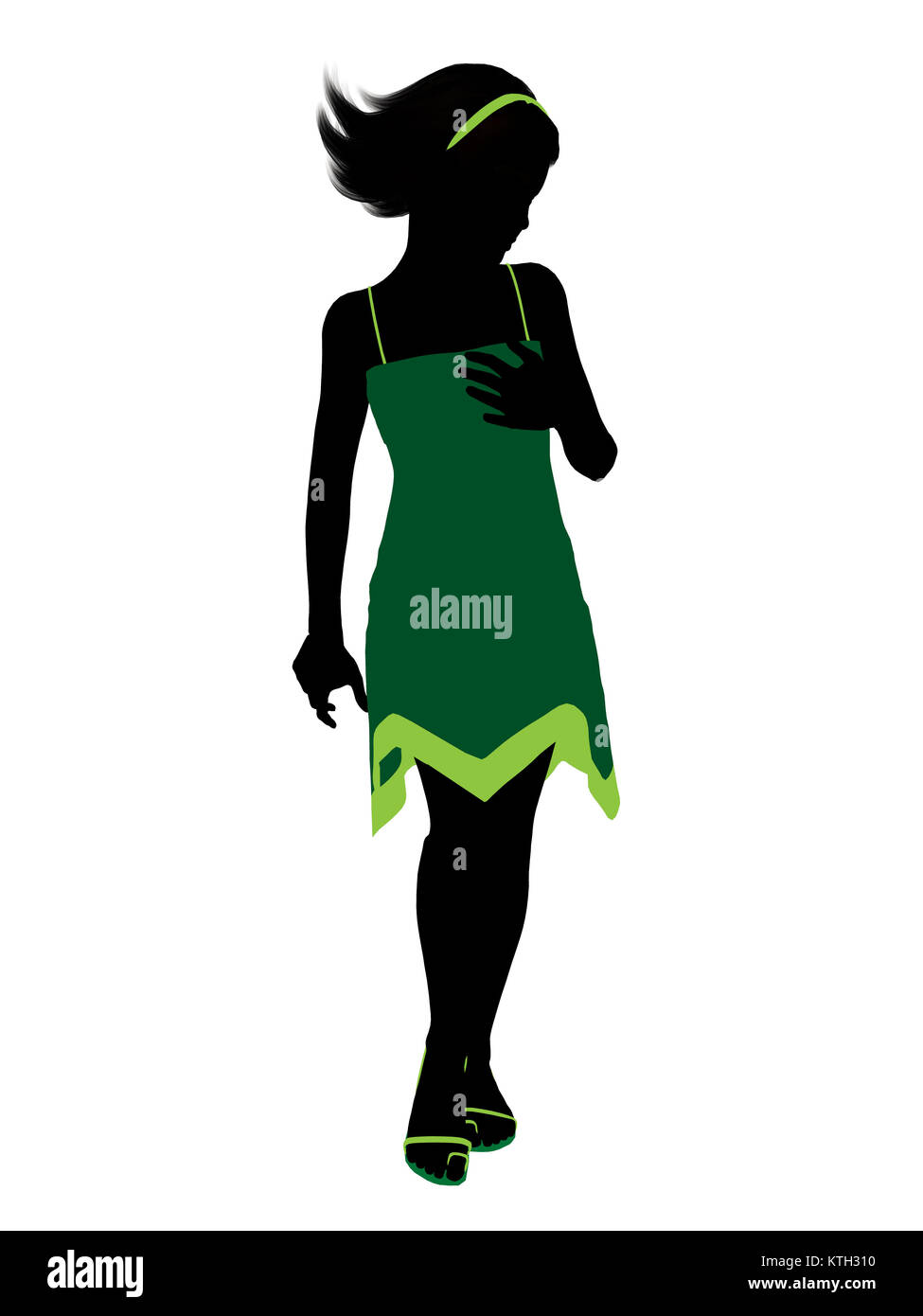 Teenager silhouette on a white background Stock Photo - Alamy