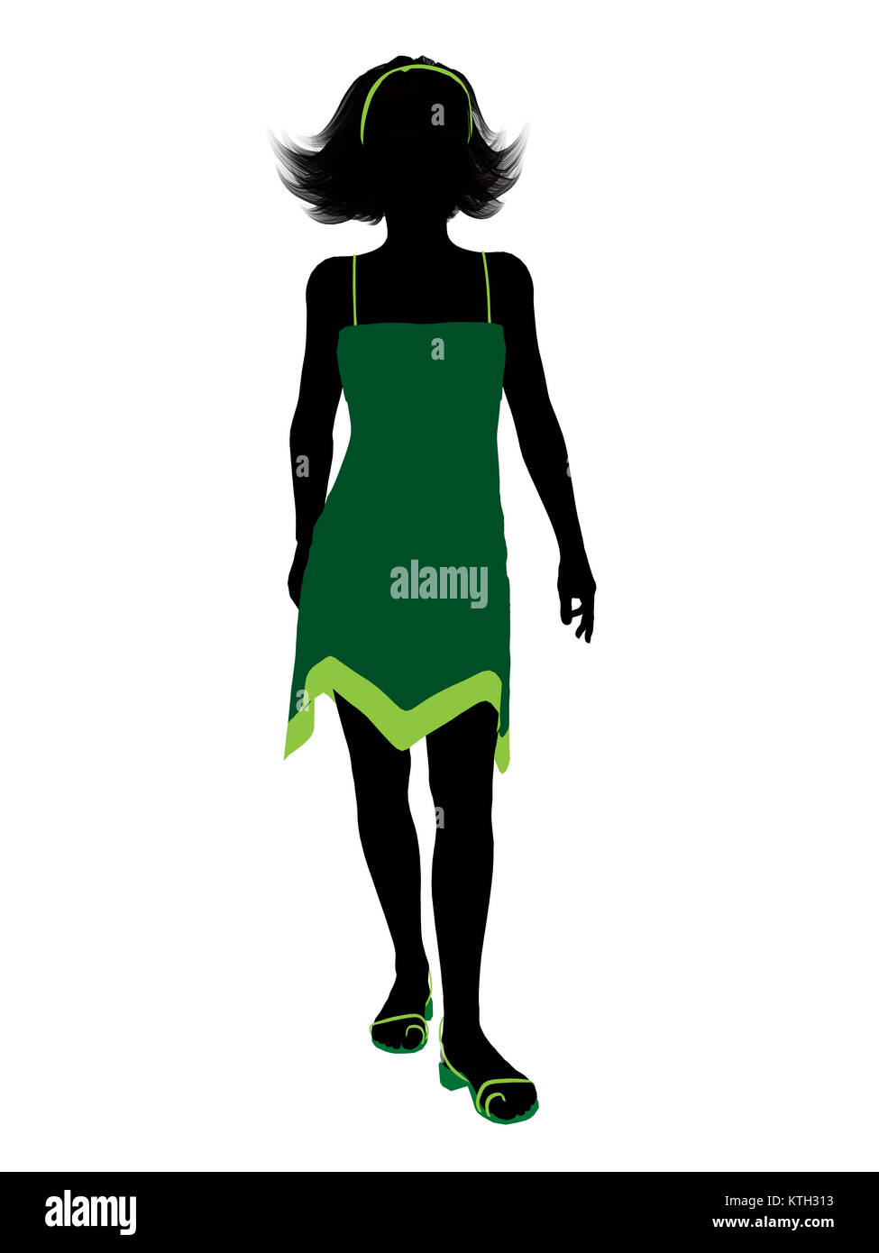 Teenager silhouette on a white background Stock Photo - Alamy