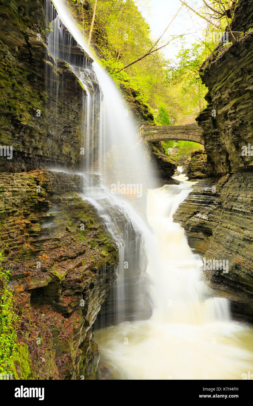Rainbow Falls, Trail, Watkins Glen State Park, Watkins Glen, New