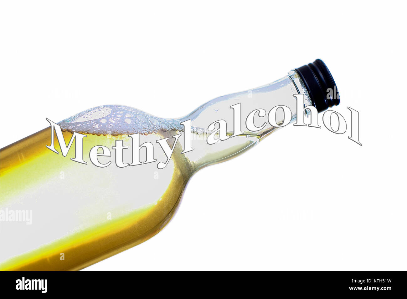 dangerous drink - methyl alcohol - poisoning Stock Photo