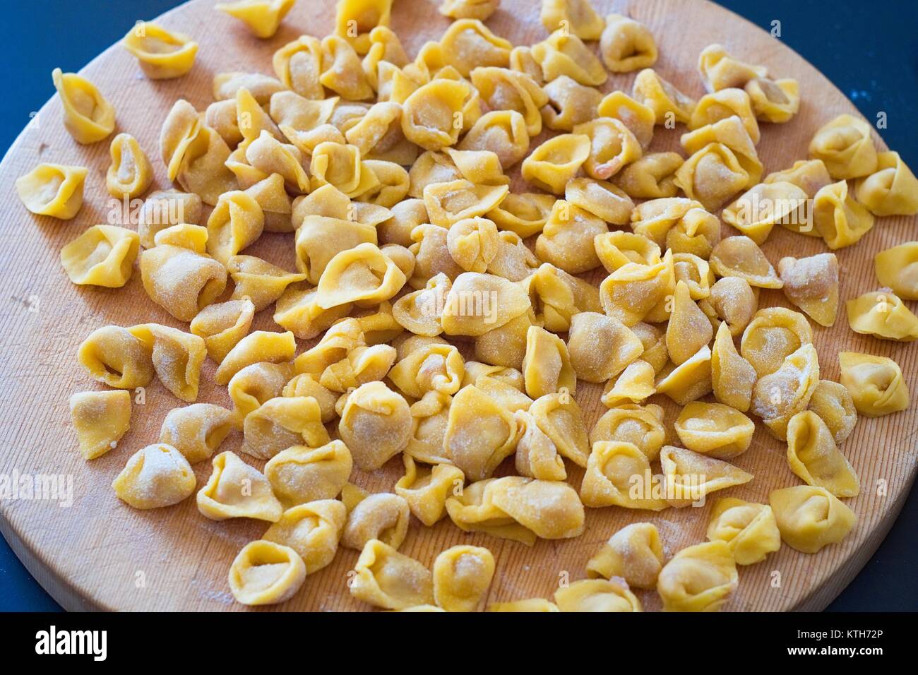 Tortellini, typical pasta of Bologna, Italy, filled with meat and