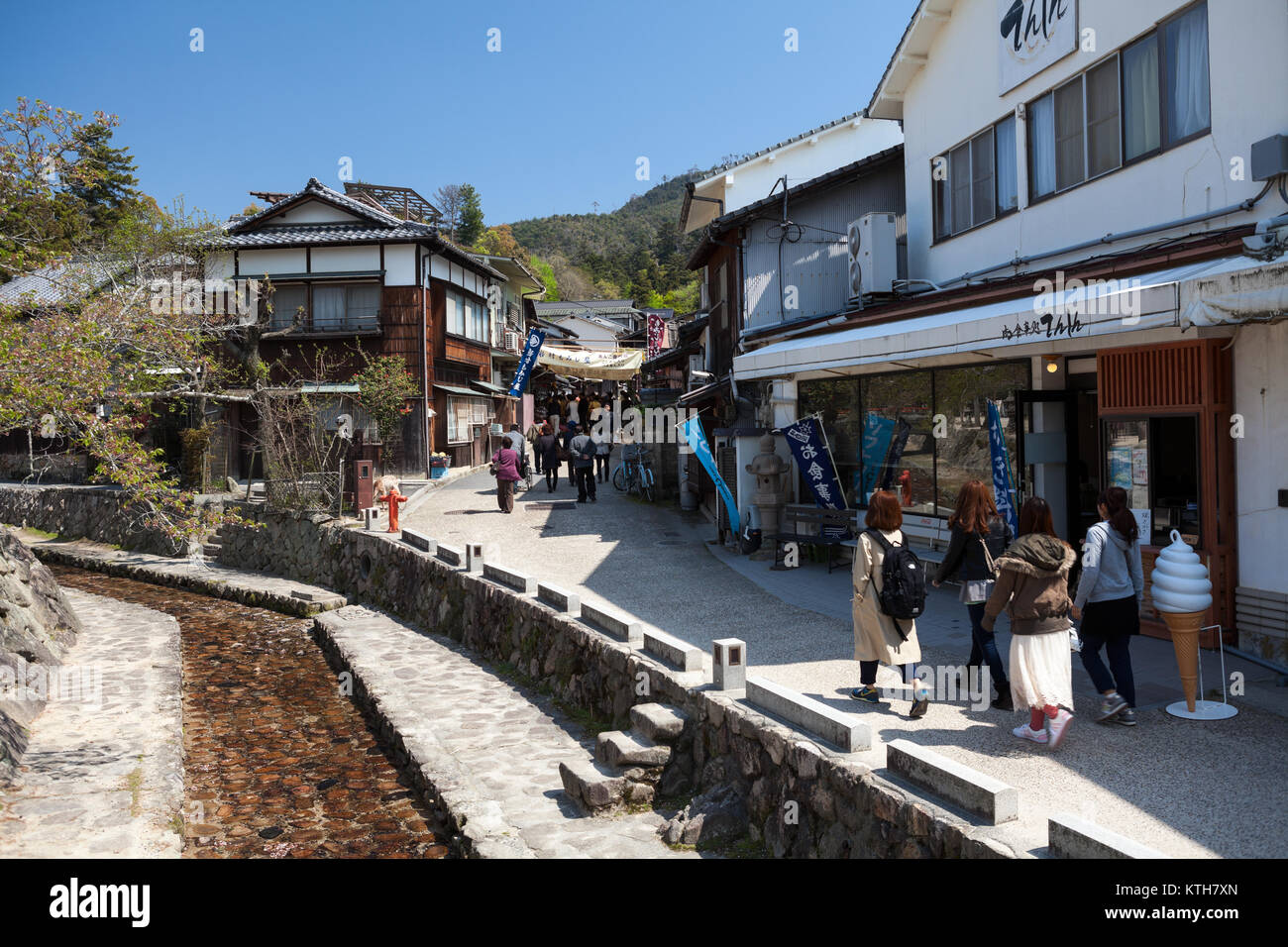 ITSUKUSHIMA, JAPANCIRCA APR, 2013 The Omotesando shopping street is the main place in Miyajima