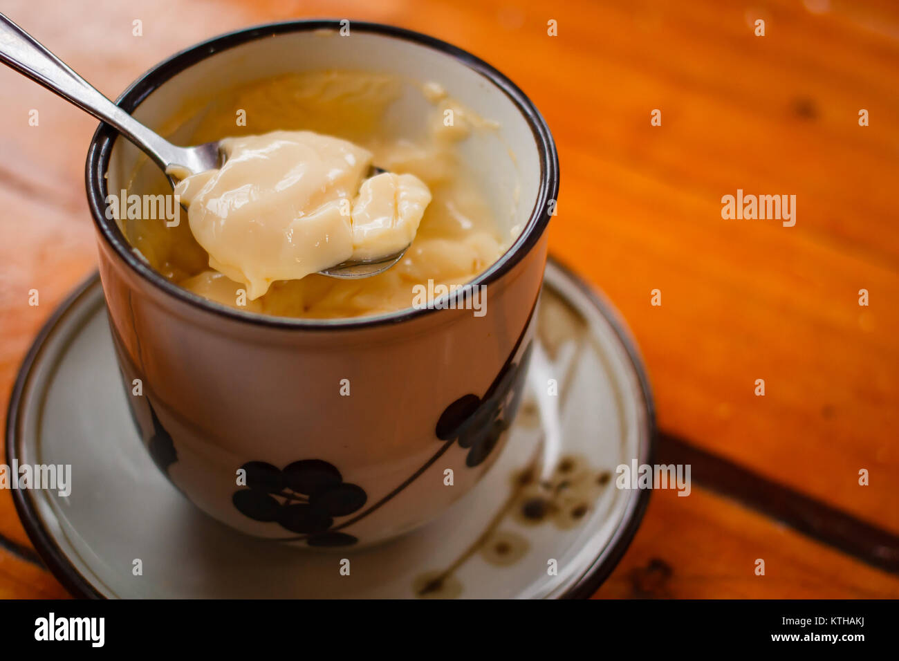 Steamed egg or Egg custard, japan steam egg Stock Photo Alamy
