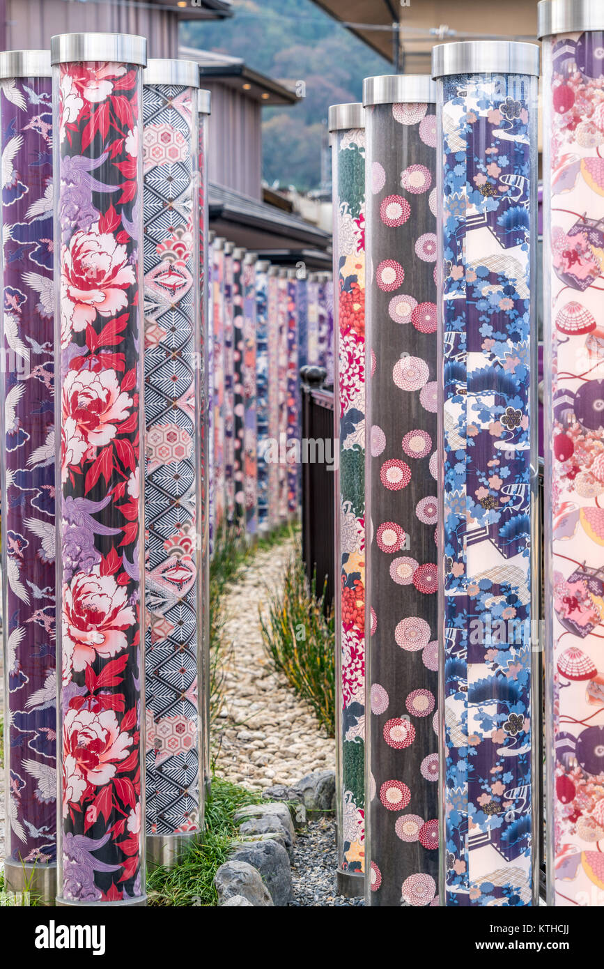 Arashiyama, Kyoto, Japan - November 9, 2017 : Kimono Forest At Randen ...