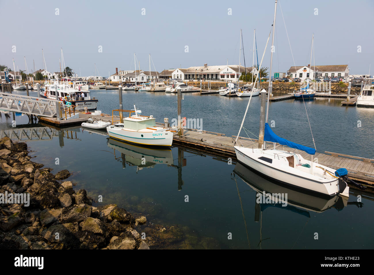 Harbor in the Victorian Seaport & Arts Community of  Port Townsend on the Olympic Peninsula in Washington, United States Stock Photo