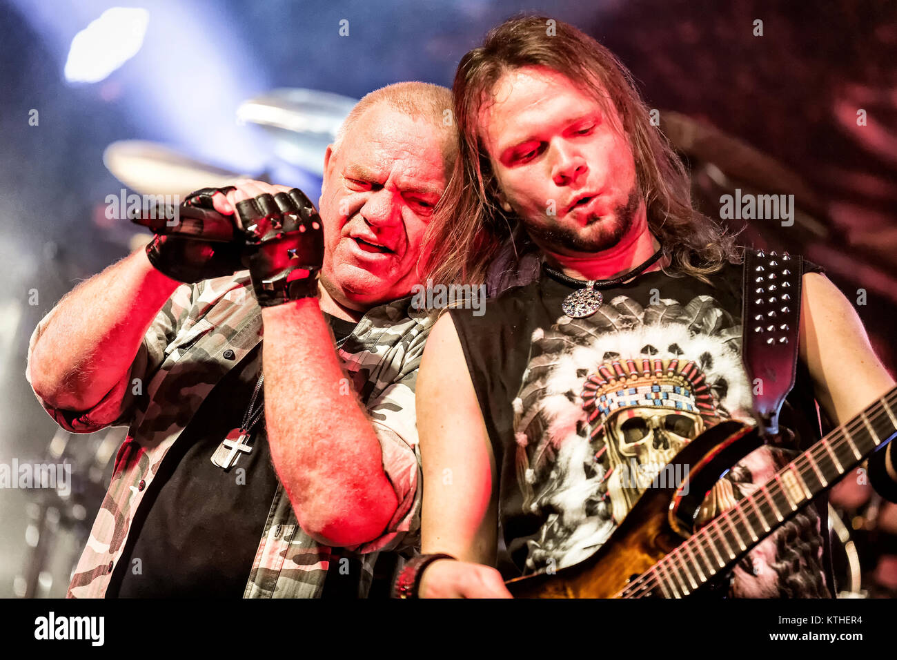 The German heavy metal band U.D.O. performs a live concert at Vulkan Arena in Oslo. Here band