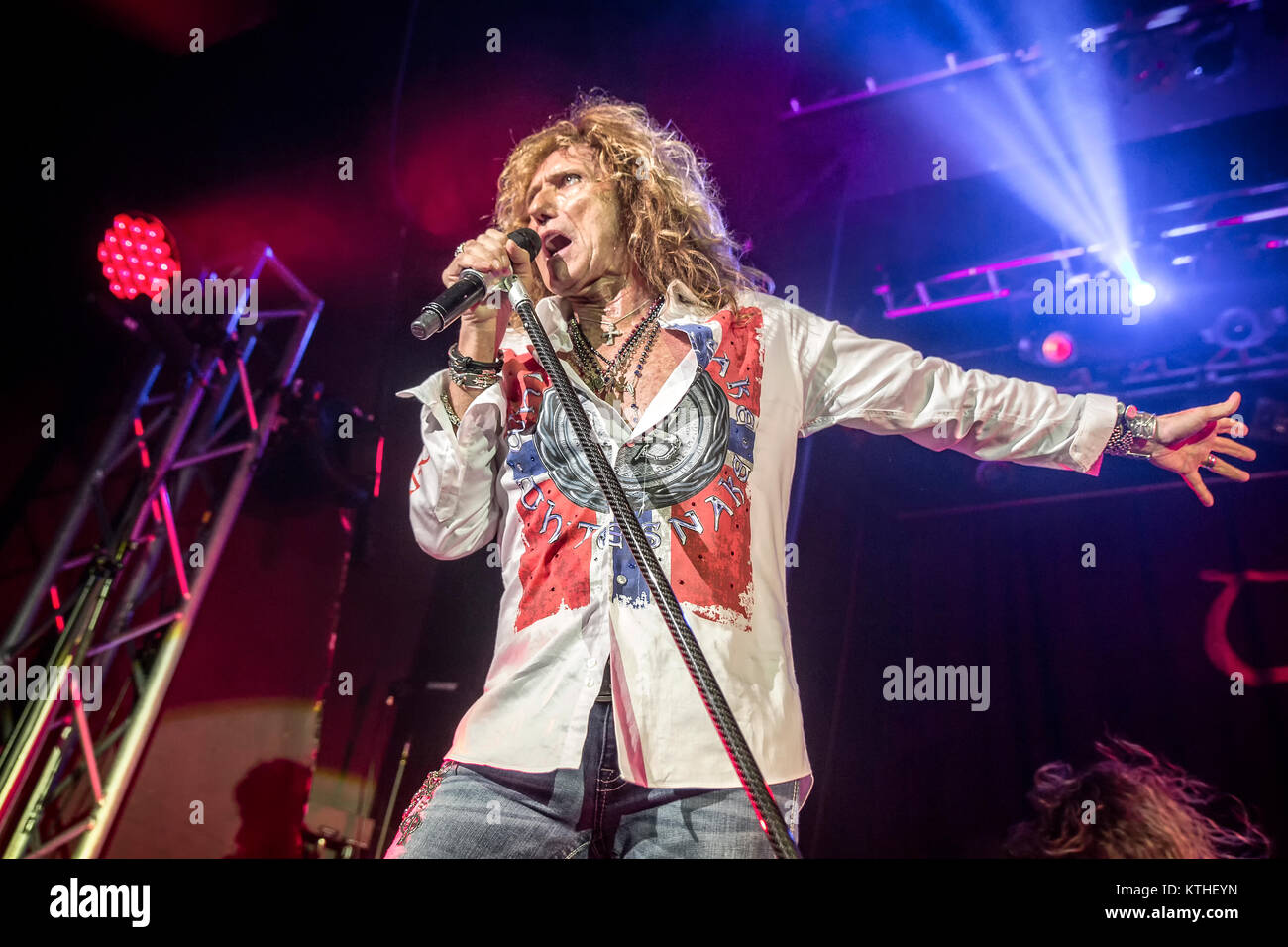 The English rock band Whitesnake performs a live concert at Sentrum Scene in Oslo. Here vocalist David Coverdale is seen live on stage. Norway, 26/07 2016. Stock Photo