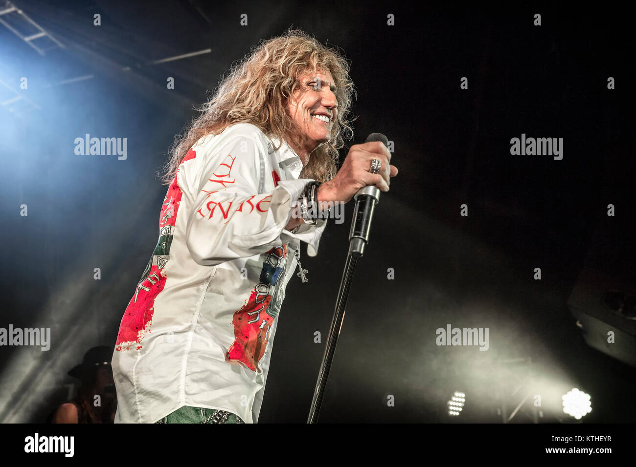 The English rock band Whitesnake performs a live concert at Sentrum Scene in Oslo. Here vocalist David Coverdale is seen live on stage. Norway, 26/07 2016. Stock Photo