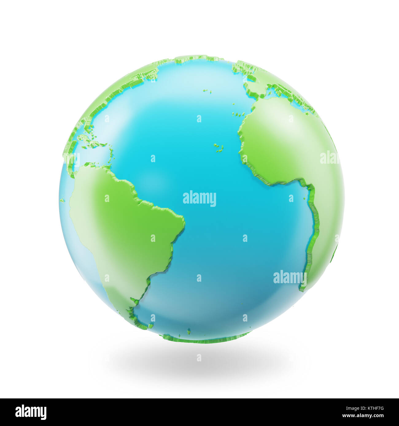 Earth globe isolated on white background. Globe planet Earth icon, 3D ...