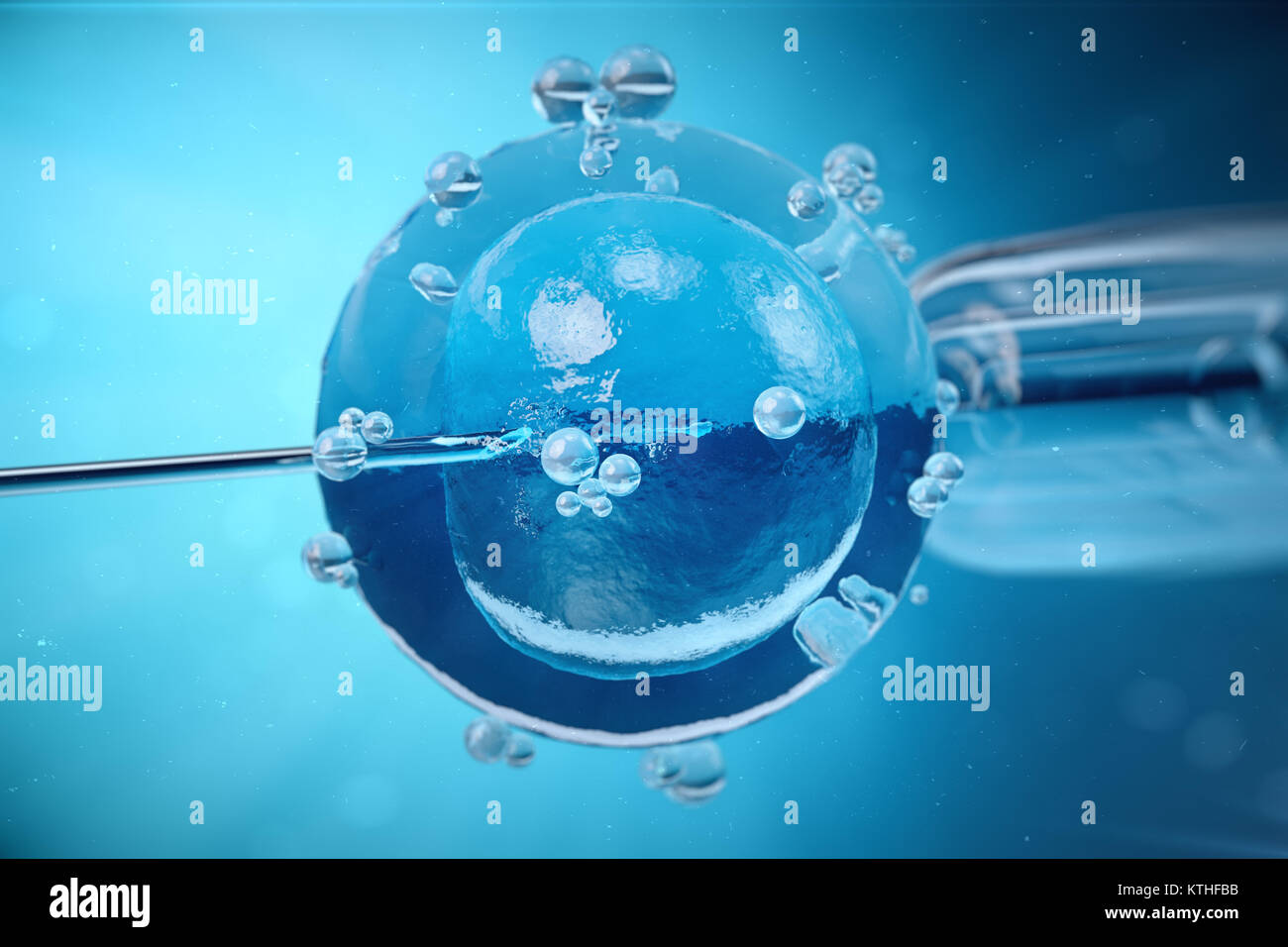 3d illustration artificial insemination, fertilisation, Injecting sperm