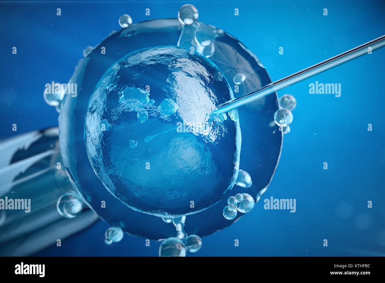 3d illustration artificial insemination, fertilisation, Injecting sperm