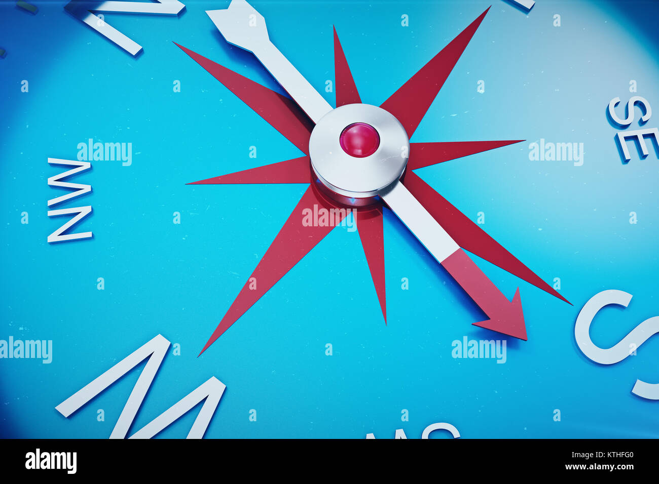 Compass Direction, Blue Tint Background, 3d rendering Stock Photo Alamy