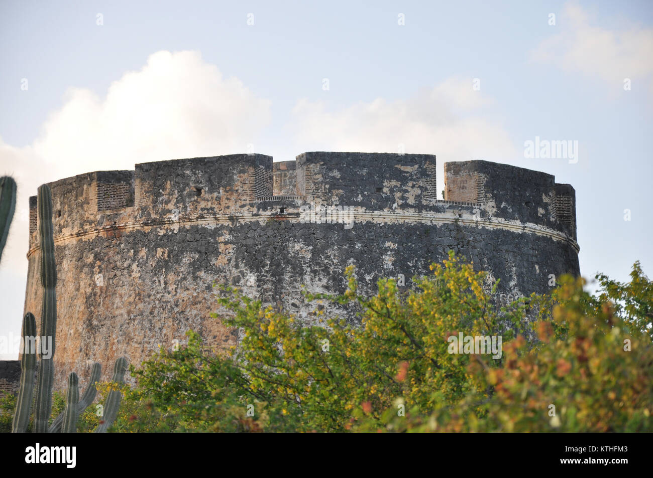 Fort Beekenburg, Caracas Bay, Curacao, Netherlands Antilles, West Indies. The fort was built in 1703 and has been used to fight off pirates, the Frenc Stock Photo