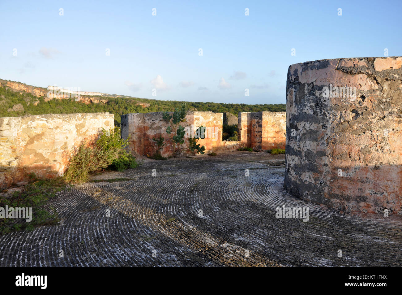 Fort Beekenburg, Caracas Bay, Curacao, Netherlands Antilles, West Indies. The fort was built in 1703 and has been used to fight off pirates, the Frenc Stock Photo