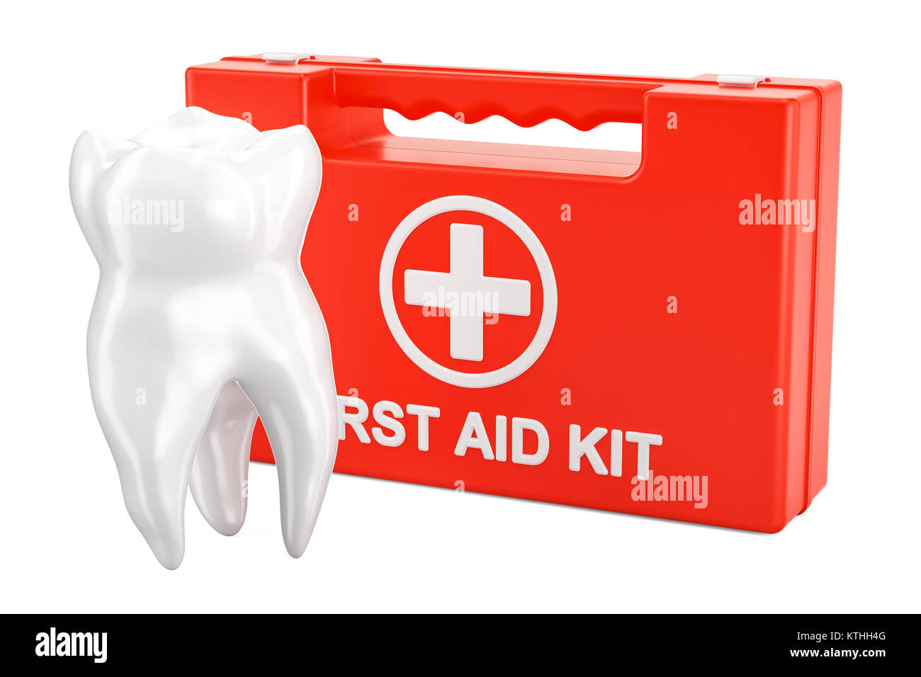 Dental first aid concept, 3D rendering isolated on white background