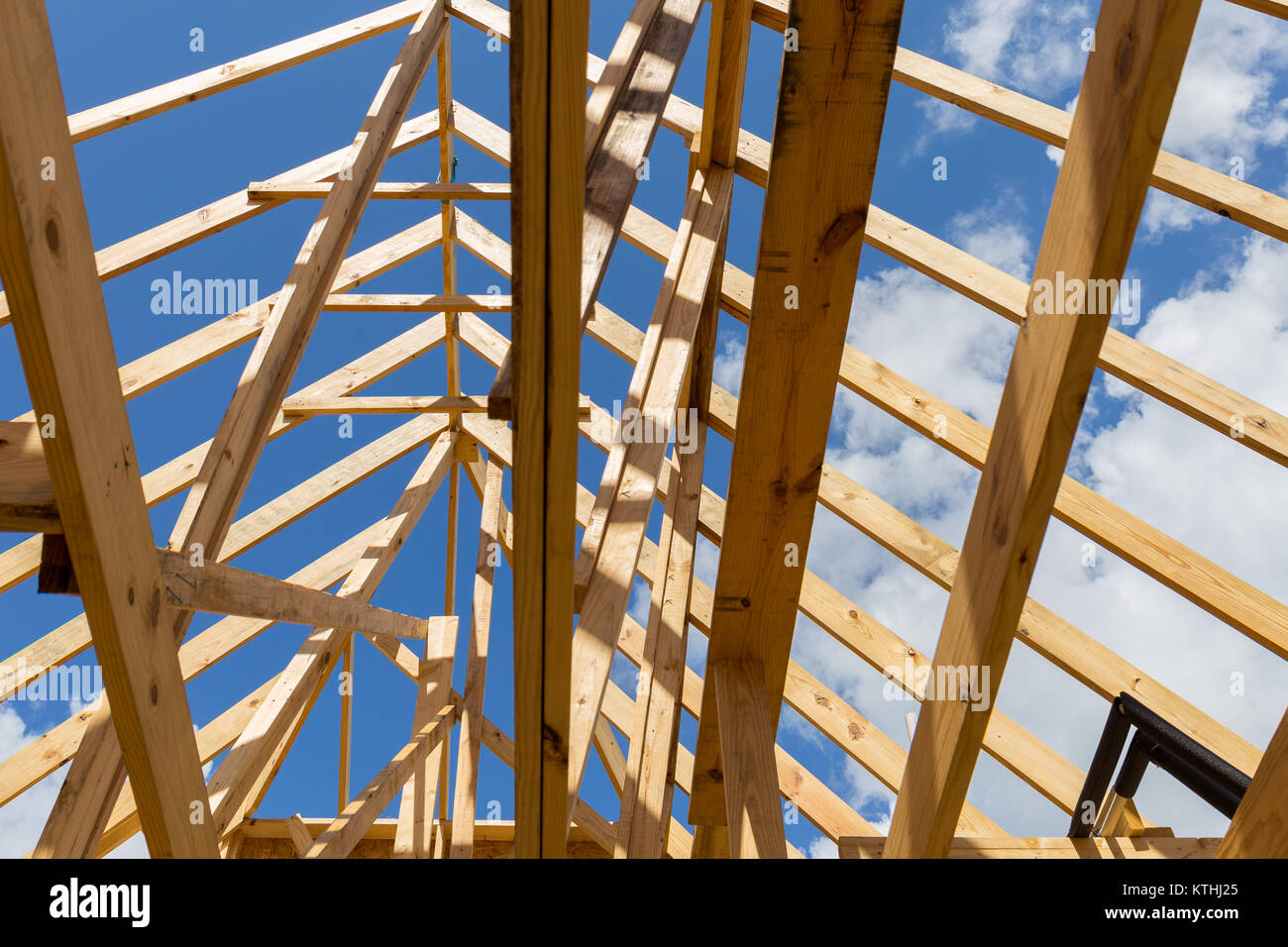 Single Family Home Construction - Building a New Wood Framed House ...