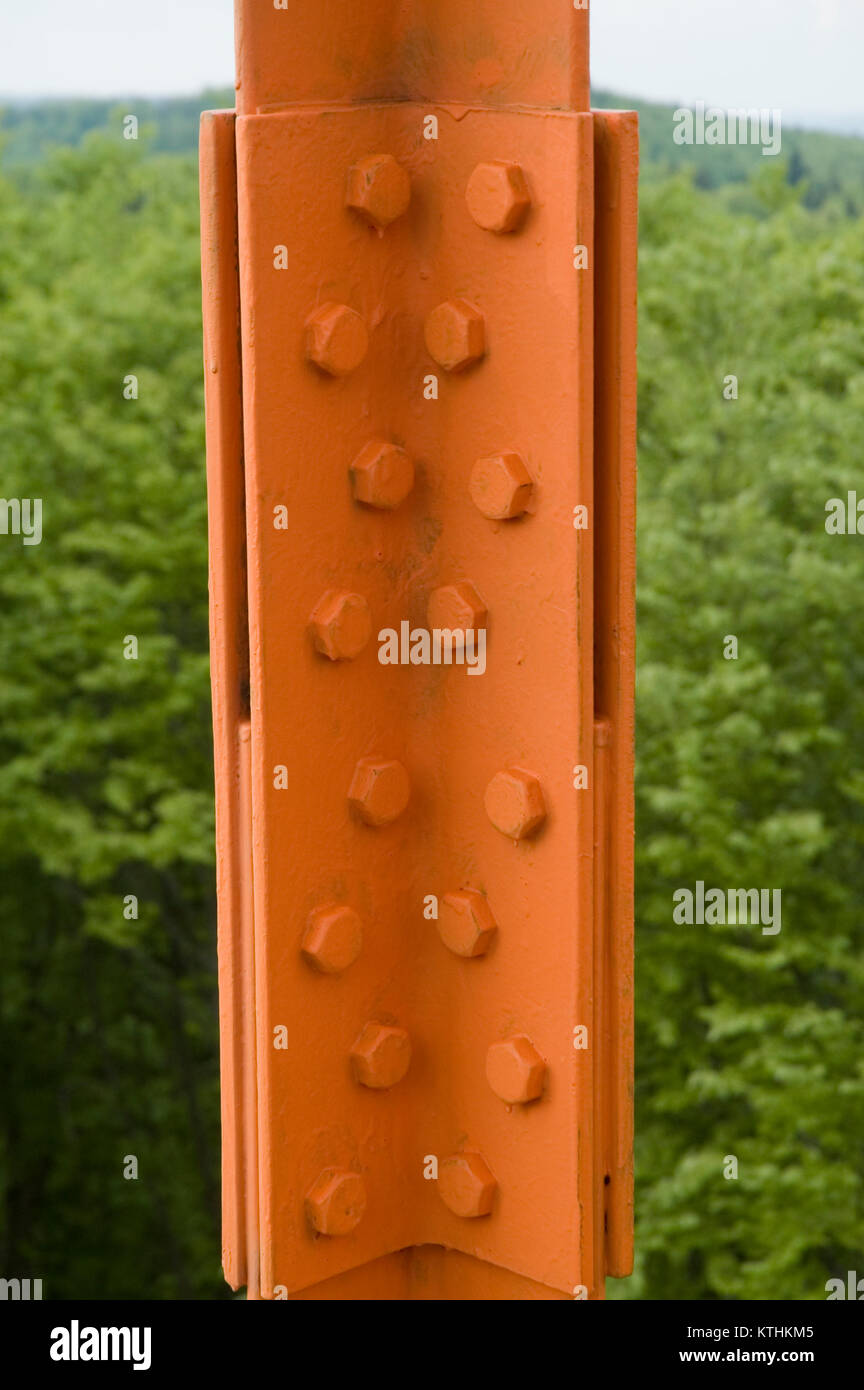 steel beam of a lookout tower Stock Photo Alamy