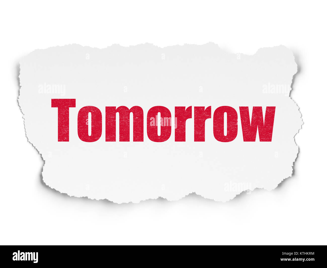 Timeline concept: Tomorrow on Torn Paper background Stock Photo - Alamy